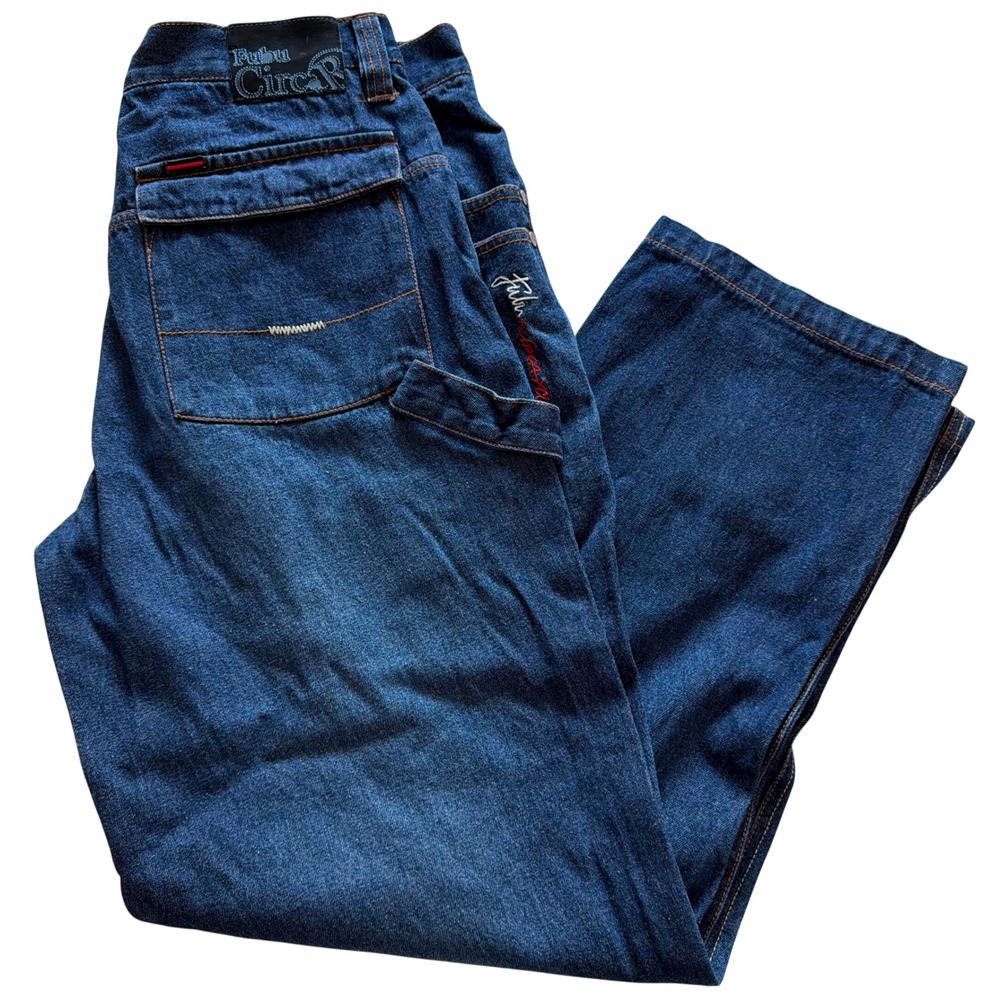 FUBU Jeans Mens 36 Blue The Collection Circa FB 05 Baggy Hip Hop Y2K Denim